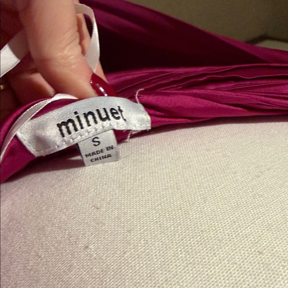 Minuet Petite Magenta One-Shoulder Dress - Picture 5 of 5